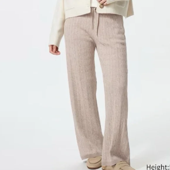 Uniqlo cable knit sweater set beige - Picture 2 of 4